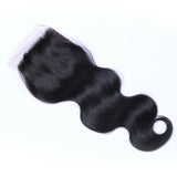 Body Wave 4x4 Virgin Human Hair Natural Black Transparent Closure