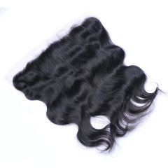 Body Wave 13x4 Virgin Human Hair Natural Black Transparent Frontal