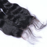 Natural Curly 4x4 Virgin Human Hair Natural Black Transparent Closure