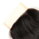 Straight 4x4 Virgin Human Hair Natural Black Transparent Closure