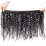 3 Bundle Deals With 4*4 Transparent  Closure Deep Curly Virgin Human Hair Natural Black