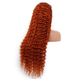 #350 Orange Ginger  13x4  Transparent Frontal Lace Wig Deep Wave Color Wig