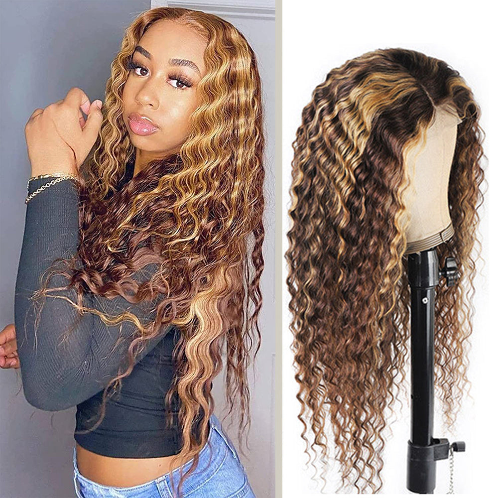 lace wig deep wave #4/27