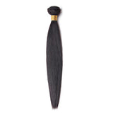 3 Bundle Deals With 4*4 Transparent Closure Straight Virgin Human Hair Natural Black