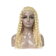 #613 Deep Wave 4x4  Transparent Closure Lace Wig 180% Density