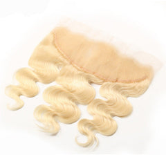 #613 Body Wave 13x4 Human Hair Blonde Transparent Frontal