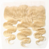 #613 Body Wave 13x4 Human Hair Blonde Transparent Frontal