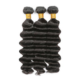 Deep Wave Virgin Human Hair Natural Black Bundles (100 grams)