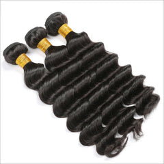 Deep Wave Virgin Human Hair Natural Black Bundles (100 grams)