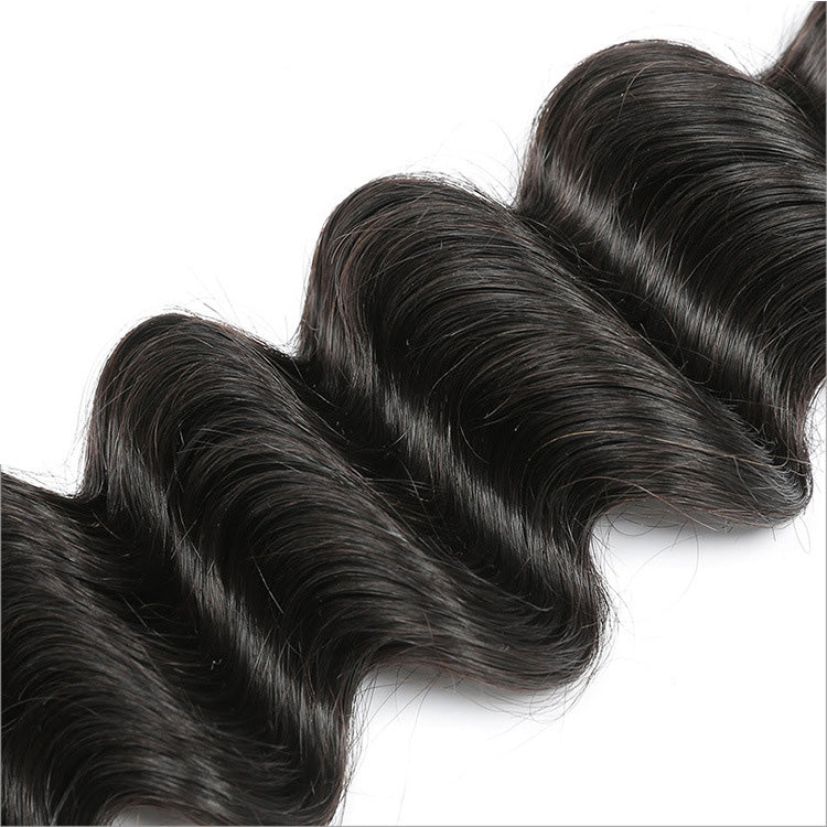 Deep Wave Virgin Human Hair Natural Black Bundles (100 grams)