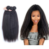 Kinky Straight Virgin Human Hair Natural Black Bundles (100 grams)