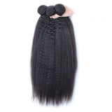 Kinky Straight Virgin Human Hair Natural Black Bundles (100 grams)