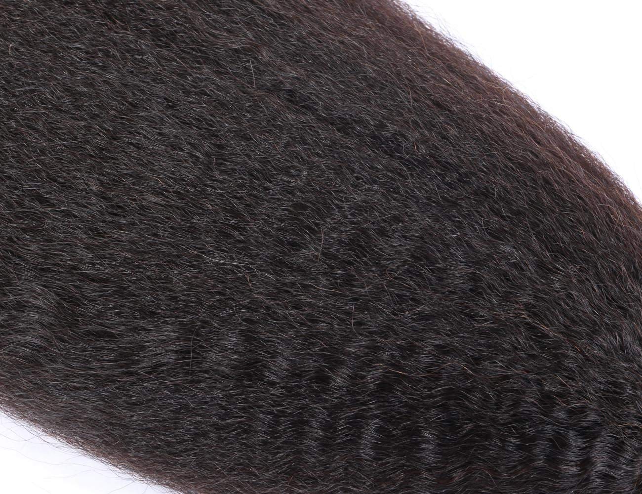 3 Bundle Deals Kinky Straight Virgin Human Hair Natural Black