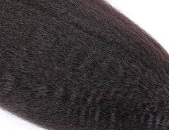 Kinky Straight Virgin Human Hair Natural Black Bundles (100 grams)