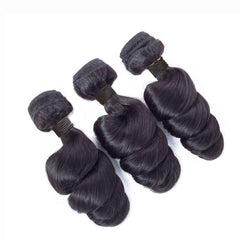 3 Bundle Deals Loose Wave Virgin Human Hair Natural Black