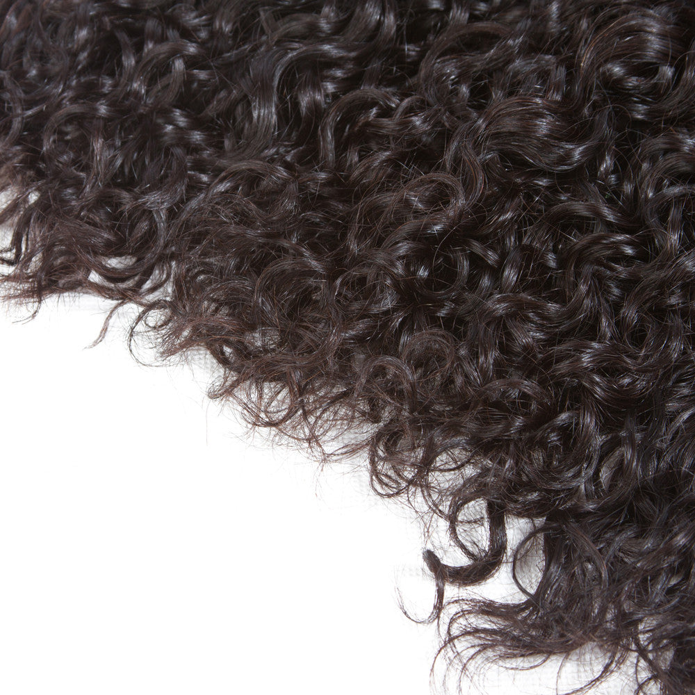 3 Bundle Deals Natural Curly Virgin Human Hair Natural Black