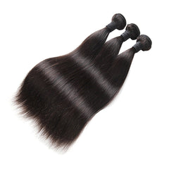 Straight Virgin Human Hair Natural Black Bundles (100 grams)