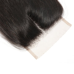 Straight 5x5 Human Hair Natural Black HD Lace Closure