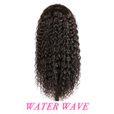 Water Wave Full Frontal 13*4 Transparent Lace Wig Natural Black