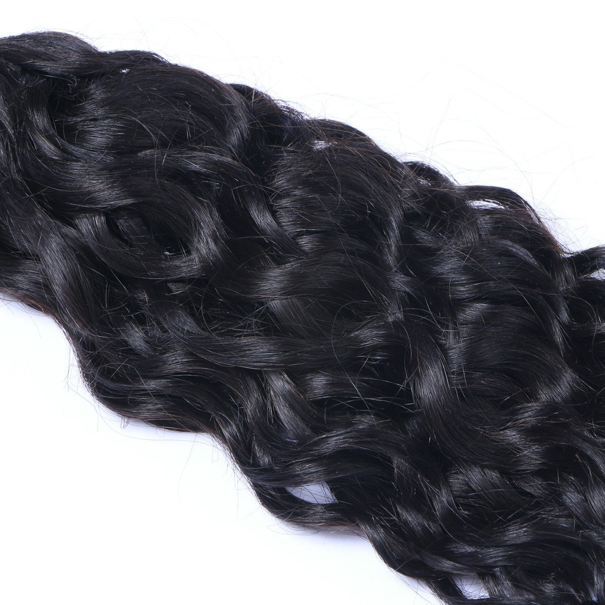 3 Bundle Deals With 13*4 Transparent Frontal Natural Curly Virgin Human Hair Natural Black