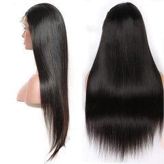 Straight 13x4  Transparent Frontal Lace Wig Natural Black 180% Density