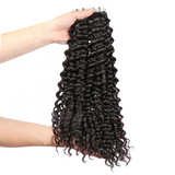 Deep Wave Virgin Human Hair  Tape In Natural Black (20pcs/50grams)