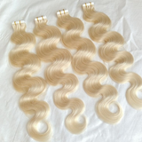 Body Wave Human Hair #613 Blonde Tape In  (20pcs/50grams)