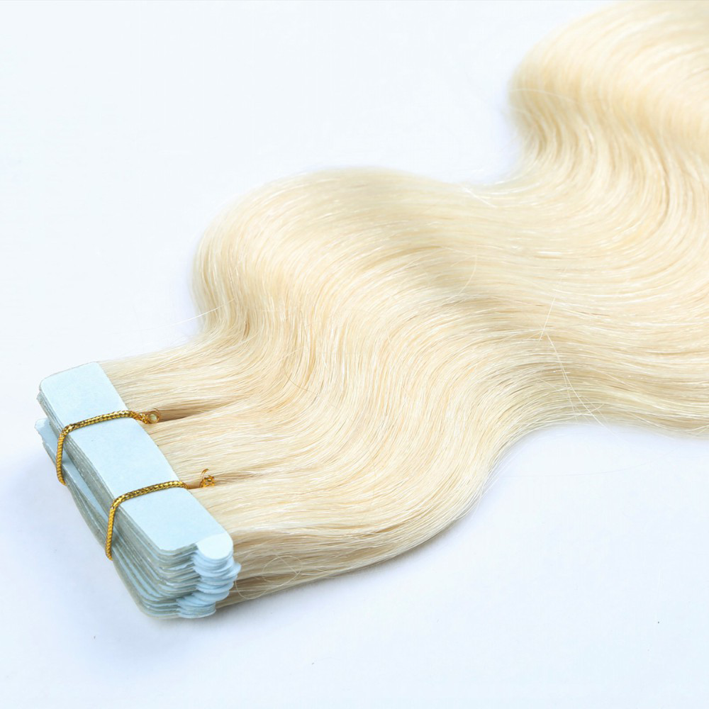 Body Wave Human Hair #613 Blonde Tape In  (20pcs/50grams)