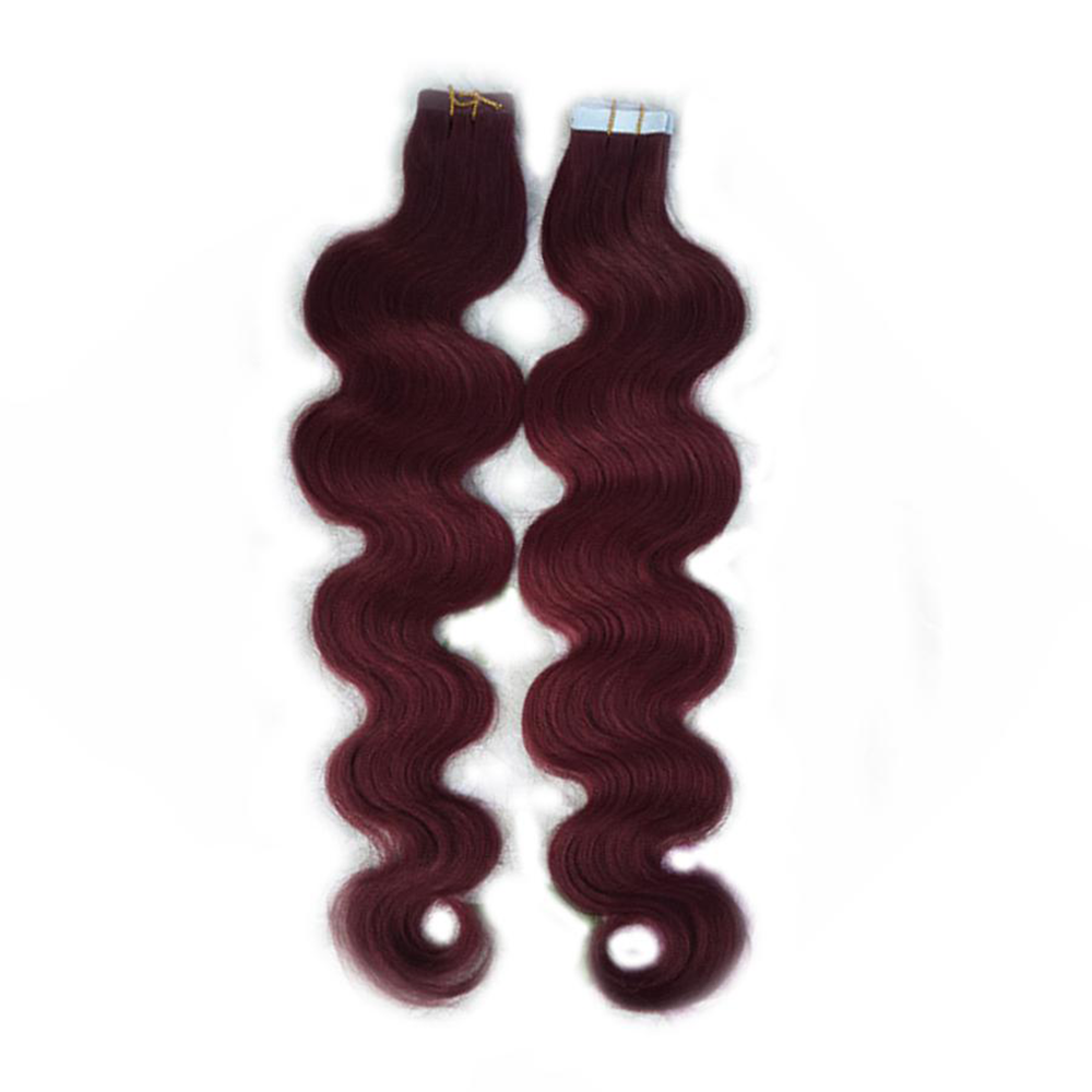 Body Wave Human Hair #99J Tape In (20pcs/50grams)