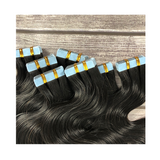 Body Wave Virgin Human Hair Tape In Natural Black  (20pcs/50grams)