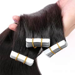 Straight Virgin Human Hair  Tape In Natural Black (20pcs/50grams)